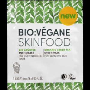 Bio:vÉgane Skinfood Bio Grüntee Tuchmaske
