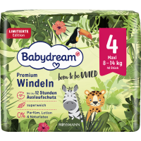 Rossmann Babydream Premium Windeln Gr. 4 Maxi 8-14 kg born to be Wild