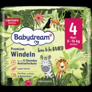 Rossmann Babydream Premium Windeln Gr. 4 Maxi 8-14 kg born to be Wild