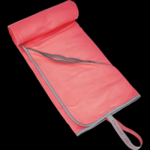Ideenwelt Fitness-Handtuch mit Tasche orange/grau