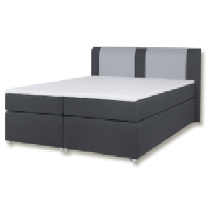 Boxspringbett - dunkelgrau-silber - H3 - 180x200 cm