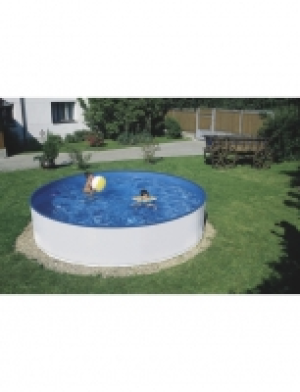 Rundpool, weiß, ØxH: 350 x 90 cm