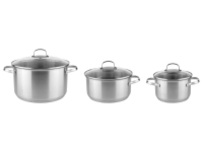 ERNESTO® Topfset, 3-teilig, mit Glasdeckeln 39.99 €