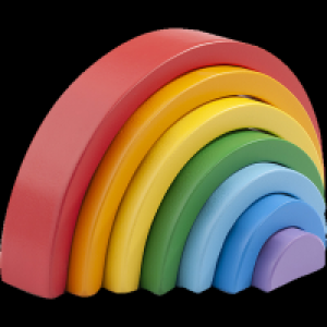 Holz Stapelspiel Regenbogen bunt 9.99 €