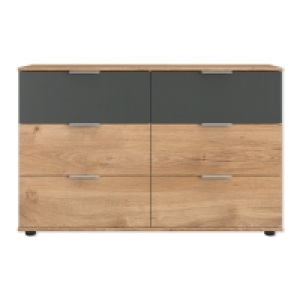 Roller  Sideboard - Plankeneiche - Graphit - 130 cm