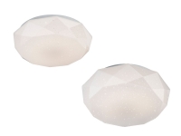 Lidl Nino Leuchten Nino Leuchten LED-Deckenleuchte »Diamond«, Kunststoffschirm mit Diamen