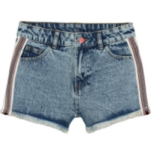 Karstadt  MANGUUN Jeansshorts, Fransen, 5-Pocket, Galonstreifen, für Mädchen