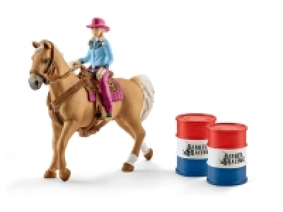 Lidl Farm World Schleich Farm World 41417 »Barrel racing mit Cowgirl«, mit Zubehör, ab
