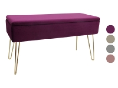ECHTWERK Sitzhocker Scarlett, mit bequemer Sitzfläche aus Samtstoff 51.99 €