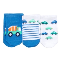 NKD  Baby-Jungen-Sneaker-Socken mit Bärengesichtern, 3er-Pack