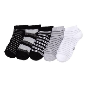 NKD  Damen-Sneakersocken mit Ringel-Muster, 5er-Pack