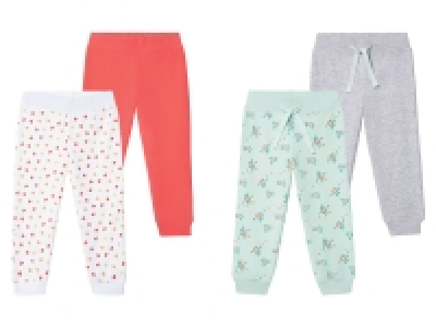 Lidl Lupilu® LUPILU® Kleinkinder Mädchen Sweathose, 2 Stück, mit hohem Baumwollante