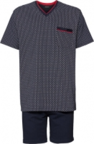 GÖTZBURG Schlafanzug Alan, Minimal-Print, V-Ausschnitt, für Herren