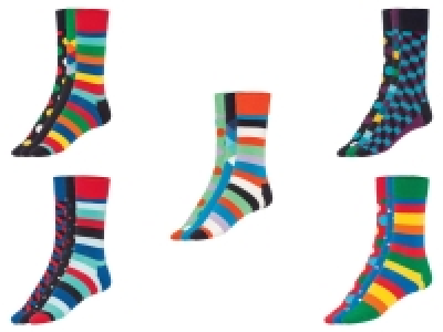 Happy Socks Damen Herren Geschenkebox, 3 Paar Socken, mit Baumwolle