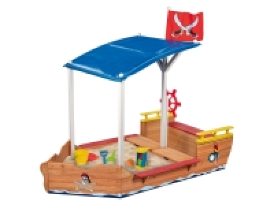 PLAYTIVE® Sandkasten »Piratenschiff«, mit Steuerrad, Sonnendach und Fl 99.99 €