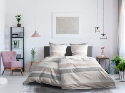 Dobnig Satin Bettwäsche »Querstreifen natur«, 135x200 cm oder 155x220  24.99 €