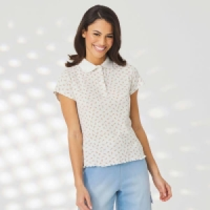 Damen-Poloshirt mit Blümchen-Muster 6.29 €