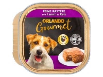 Lidl Orlando Gourmet ORLANDO Gourmet Hundenassnahrung Feine Pastete mit Lamm & Reis, 33 x 1