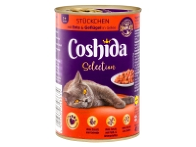 Coshida Selection Katzenvollnahrung mit Ente & Geflügel in Gelee, 12 x