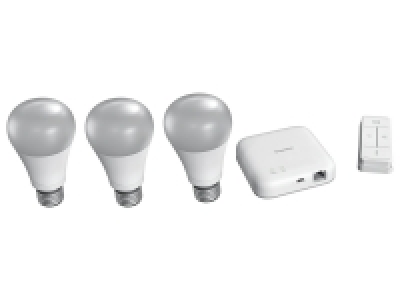 Lidl Livarno Home Livarno Home Starter Kit Gateway + 3x Leuchtmittel RGB und Fernbedienu