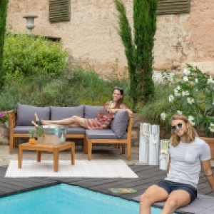 Gardiola 14-teiliges Gartenmöbel-Loungeset - anthrazit - Akazie massiv