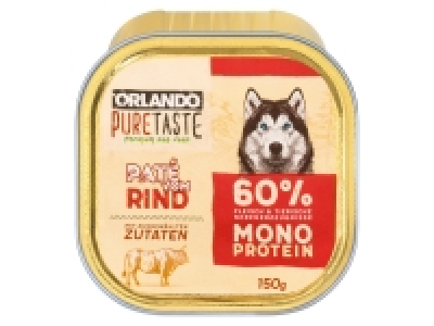 ORLANDO Pure Taste Hundenassnahrung Rind Mono-Protein Paté 0.79 €