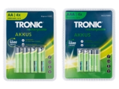 TRONIC® Akku Ni-MH »Ready 2 Use«, 4 Stück 2.99 €