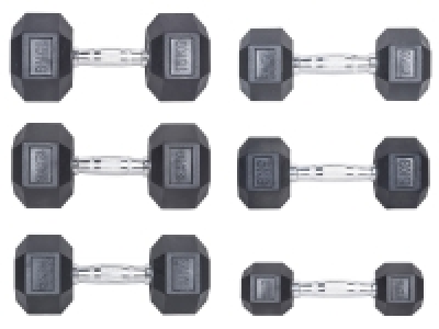 body coach Hex-Hantel Chrom mit Gummiummantelung 18.99 €