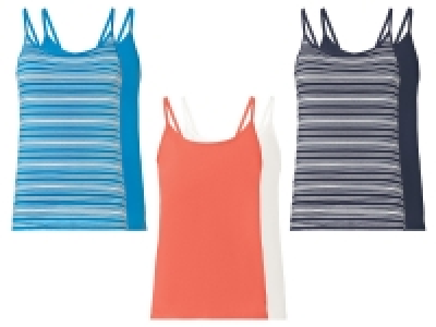 ESMARA® Damen Basic Spaghettitops, 2 Stück, mit Baumwolle 2.99 €