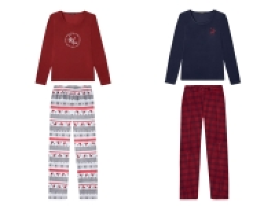 Lidl Esmara esmara Damen Pyjama, in weicher Fleece-Qualität