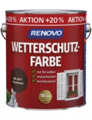 Wetterschutzfarbe, 3 l, nussbaum