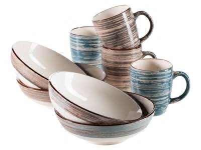 MÄSER Serie Duole, 4 Kaffeebecher und 4 große Müslischalen im Set, Sha