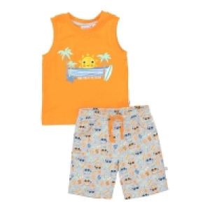 NKD  Baby-Jungen-Set mit Strand-Frontaufdruck, 2-teilig
