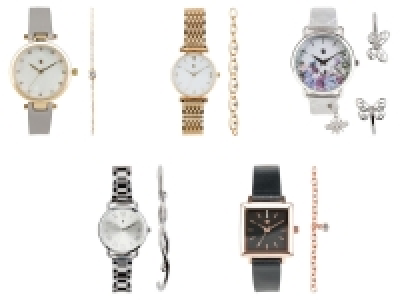 Lidl Auriol AURIOL Damen Armbanduhr Geschenkset, harmonisch abgestimmtes Schmuckar