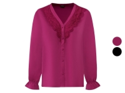 Lidl Esmara esmara Damen Bluse, mit elegantem Spitzenbesatz