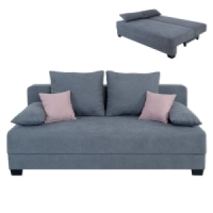 Roller  Boxspringsofa - grau - mit Staukasten - Dauerschläfer