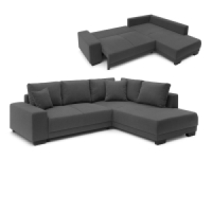 Roller  Ecksofa - grau - Webstoff - Liegefunktion