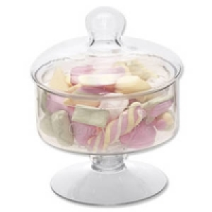 Glasdose auf Fu&szlig;