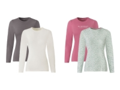 Lidl Esmara esmara Damen Langarmshirt, 2 Stück, weiche Qualität mit Soft-Touch-Eff