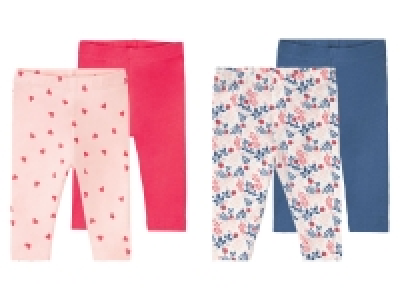 Lidl Lupilu lupilu Baby Mädchen Leggings, 2 Stück, mit Baumwolle