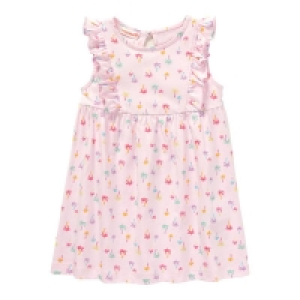 NKD  Baby-Mädchen-Kleid mit bunten Palmen