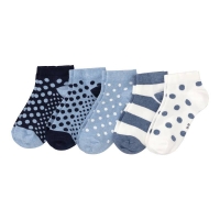 NKD  Damen-Sneaker-Socken mit Punkte-Muster, 5er-Pack