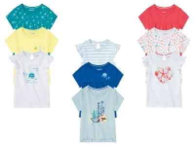 lupilu Kleinkinder Mädchen T-Shirts, 3 Stück, aus reiner Baumwolle 4.99 €