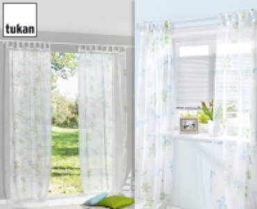 TUKAN®Transparente Vorhangschals, 2 Stück