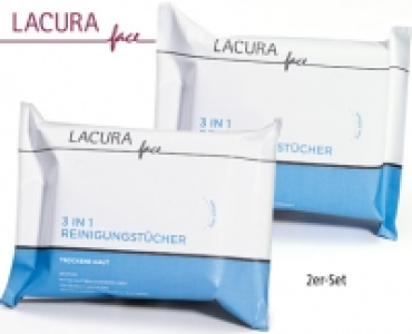 LACURA FACE/LACURA AGE VITAL 3 in 1 Reinigungstücher