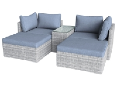 LIVARNO home Multifunktions-Loungegruppe Geflecht, 5-teilig, hellgrau 309.99 €