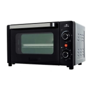 LENTZ Mini-Backofen - schwarz-silber - 1050 Watt - 12 Liter