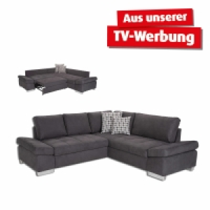 Ecksofa - anthrazit - Liegefunktion
