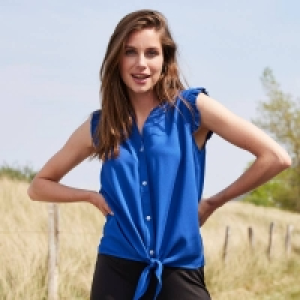 Damen-Bluse mit Knoten am Saum 5.59 €