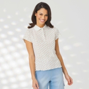 NKD  Damen-Poloshirt mit Blümchen-Muster